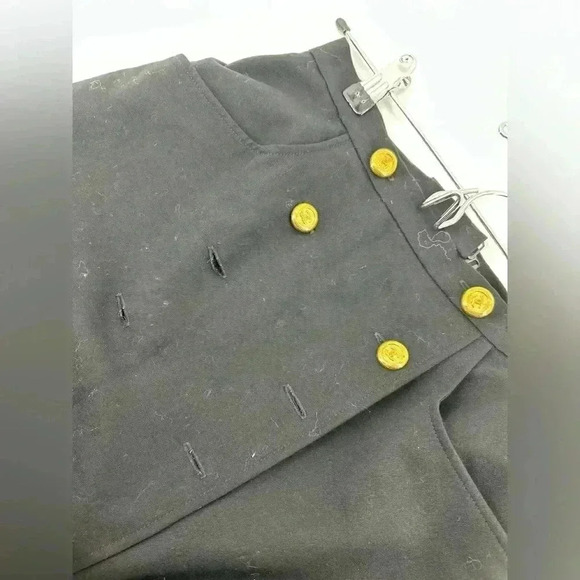 Chanel Vintage Collection 29 Knee-length Skirt Black Gold Signature Buttons - Picture 6 of 13
